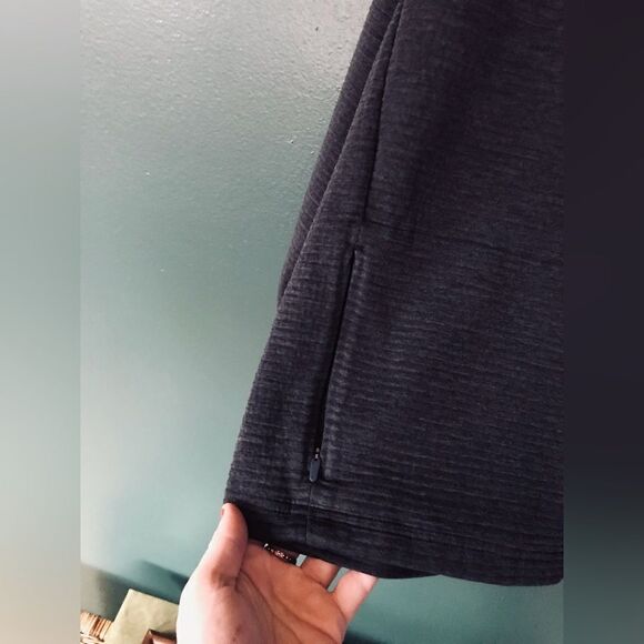 REI Cooperative Shirt Mens Medium Gray Crew Neck Ribbed Long Sleeve Outdoor - Picture 4 of 6